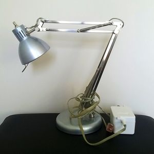 Light blue metallic desk lamp